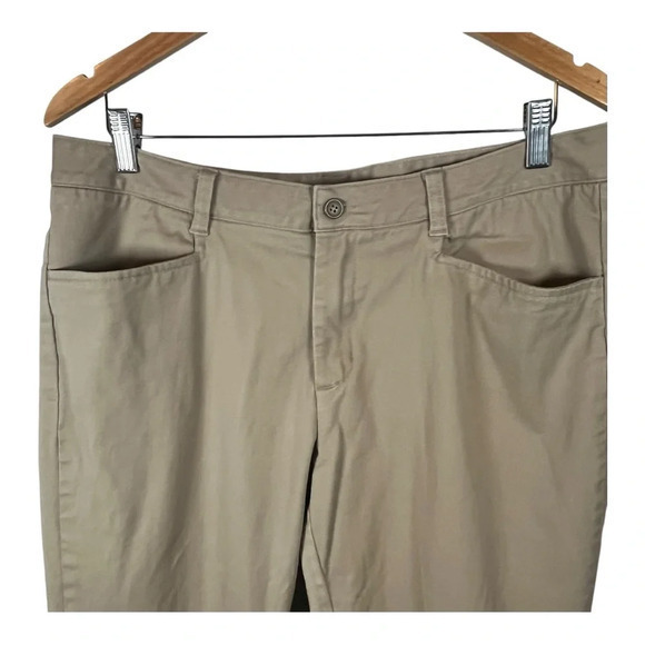 Lands' End Khaki Tan Ankle Pants Pockets Women Plus Size 14 - Picture 3 of 9